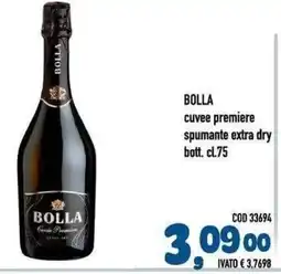 Del Prete Distribuzioni Bolla cuvee premiere spumante extra dry offerta