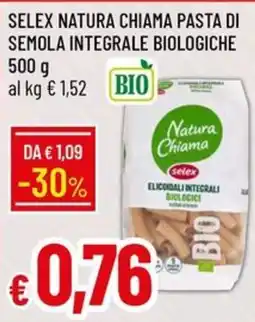Galassia Selex Natura Chiama pasta di semola integrale biologiche offerta
