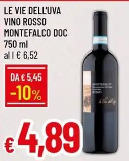 Galassia Le Vie dell'Uva Vino Rosso Montefalco DOC offerta