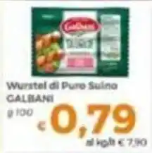 Tocal Wurstel di Puro Suino Galbani offerta