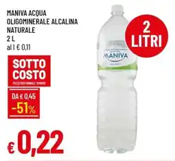 Galassia Acqua oligominerale alcalina naturale Maniva offerta