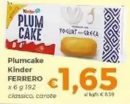 Tocal Plumcake Kinder Ferrero offerta