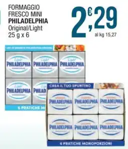 Sidis Formaggio fresco mini Philadelphia Original/Light offerta