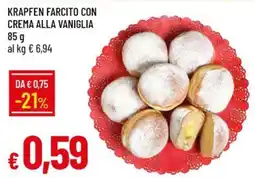 Galassia Krapfen farcito con crema alla vaniglia offerta