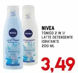 Gran Risparmio Nivea tonico 2 in 1 latte detergente idratante offerta