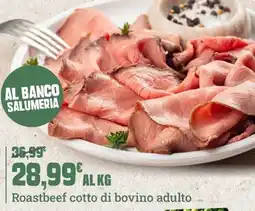 Banco Fresco Roastbeef cotto di bovino adulto offerta