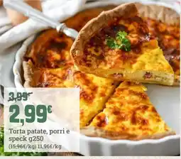 Banco Fresco Torta patate, porri e speck offerta