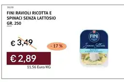 Prezzemolo e Vitale Fini ravioli ricotta e spinaci senza lattosio offerta