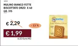 Prezzemolo e Vitale Mulino Bianco Fette Biscottate Orzo offerta