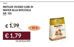 Prezzemolo e Vitale Matilde Vicenzi cubi di wafer alla nocciola offerta