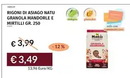 Prezzemolo e Vitale Rigoni di Asiago Natu Granola Mandorle e Mirtilli offerta