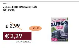 Prezzemolo e Vitale Zuegg fruttino mirtillo offerta