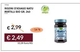 Prezzemolo e Vitale Rigoni d'Asiago Natu Mirtilli Bio offerta