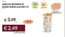 Prezzemolo e Vitale Sarchio bevanda di avena senza glutine offerta