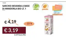 Prezzemolo e Vitale Sarchio bevanda a base di mandorla bio offerta