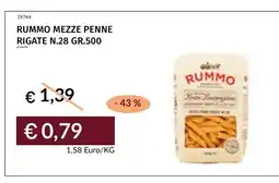 Prezzemolo e Vitale Rummo mezze penne rigate offerta