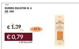 Prezzemolo e Vitale Rummo bucatini n. 6 offerta