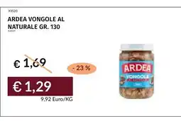 Prezzemolo e Vitale Ardea vongole al naturale offerta