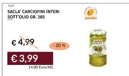 Prezzemolo e Vitale Sacla' carciofini interi sott'olio offerta