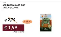 Prezzemolo e Vitale Agriform asiago dop snack offerta