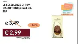 Prezzemolo e Vitale Biscotti integrali P&V offerta