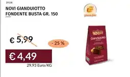 Prezzemolo e Vitale Novi gianduiotto fondente offerta