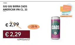 Prezzemolo e Vitale Giu giu birra caos american ipa offerta