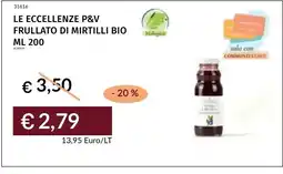 Prezzemolo e Vitale Le eccellenze P&V frullato di mirtilli bio offerta