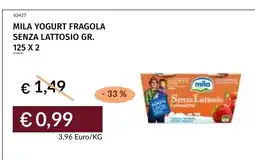 Prezzemolo e Vitale Mila yogurt fragola senza lattosio offerta