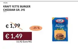 Prezzemolo e Vitale Kraft Fette Burger Cheddar Gr. 215 offerta