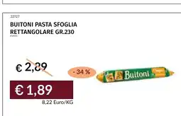Prezzemolo e Vitale Buittoni pasta sfoglia rettangolare offerta
