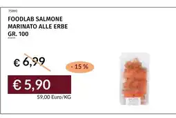 Prezzemolo e Vitale Foodlab salmone marinato alle erbe offerta