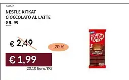 Prezzemolo e Vitale Nestlé KitKat cioccolato al latte offerta