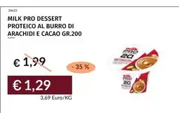 Prezzemolo e Vitale Milk Pro Dessert Proteico al Burro di Arachidi e Cacao offerta
