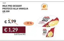 Prezzemolo e Vitale Milk Pro Dessert Proteico alla Vaniglia offerta