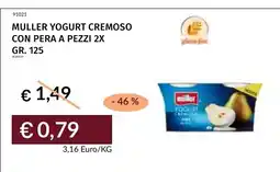Prezzemolo e Vitale Muller yogurt cremoso con pera a pezzi offerta