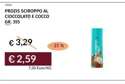 Prezzemolo e Vitale Prozis sciroppo al cioccolato e cocco offerta