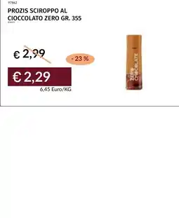 Prezzemolo e Vitale Prozis sciroppo al cioccolato zero offerta