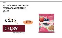 Prezzemolo e Vitale Melinda mela dolcevita essiccata offerta
