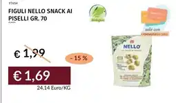 Prezzemolo e Vitale Figuli nello snack ai piselli offerta
