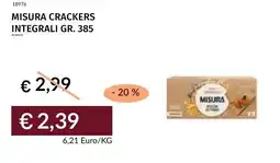 Prezzemolo e Vitale Misura crackers integrali offerta