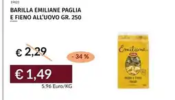 Prezzemolo e Vitale Barilla Emiliane Paglia e Fieno all'uovo offerta