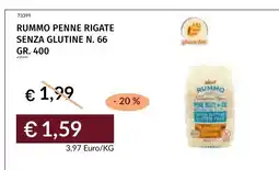 Prezzemolo e Vitale Rummo penne rigate senza glutine offerta