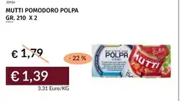 Prezzemolo e Vitale Mutti polpa pomodoro offerta