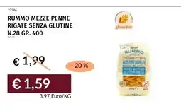 Prezzemolo e Vitale Rummo mezze penne rigate senza glutine offerta
