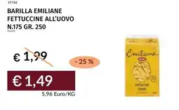Prezzemolo e Vitale Barilla Emiliane Fettuccine all'uovo offerta