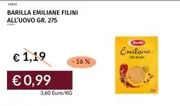 Prezzemolo e Vitale Barilla Emiliane Filini all'uovo offerta