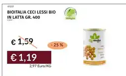 Prezzemolo e Vitale Bioitalia Ceci Lessi Bio offerta