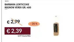 Prezzemolo e Vitale Barbara lenticchie mignon verdi offerta