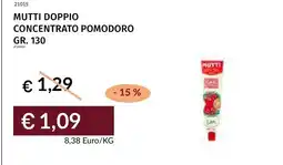 Prezzemolo e Vitale Mutti doppio concentrato pomodoro offerta